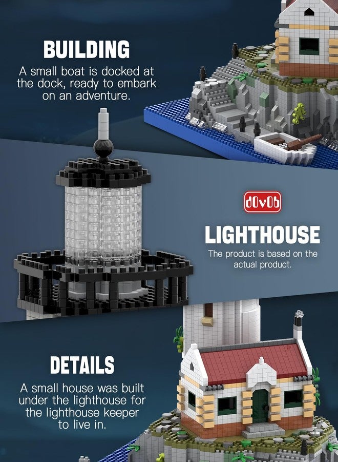 dOvOb Architectural Light House Micro Mini Building Set, 3668PCS Blocks Construction Mode Collectible Display Set for Adults and Teenagers - Image 5
